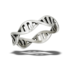 MTW 18650 Stainless Steel Double Helix DNA Band Ring Newest