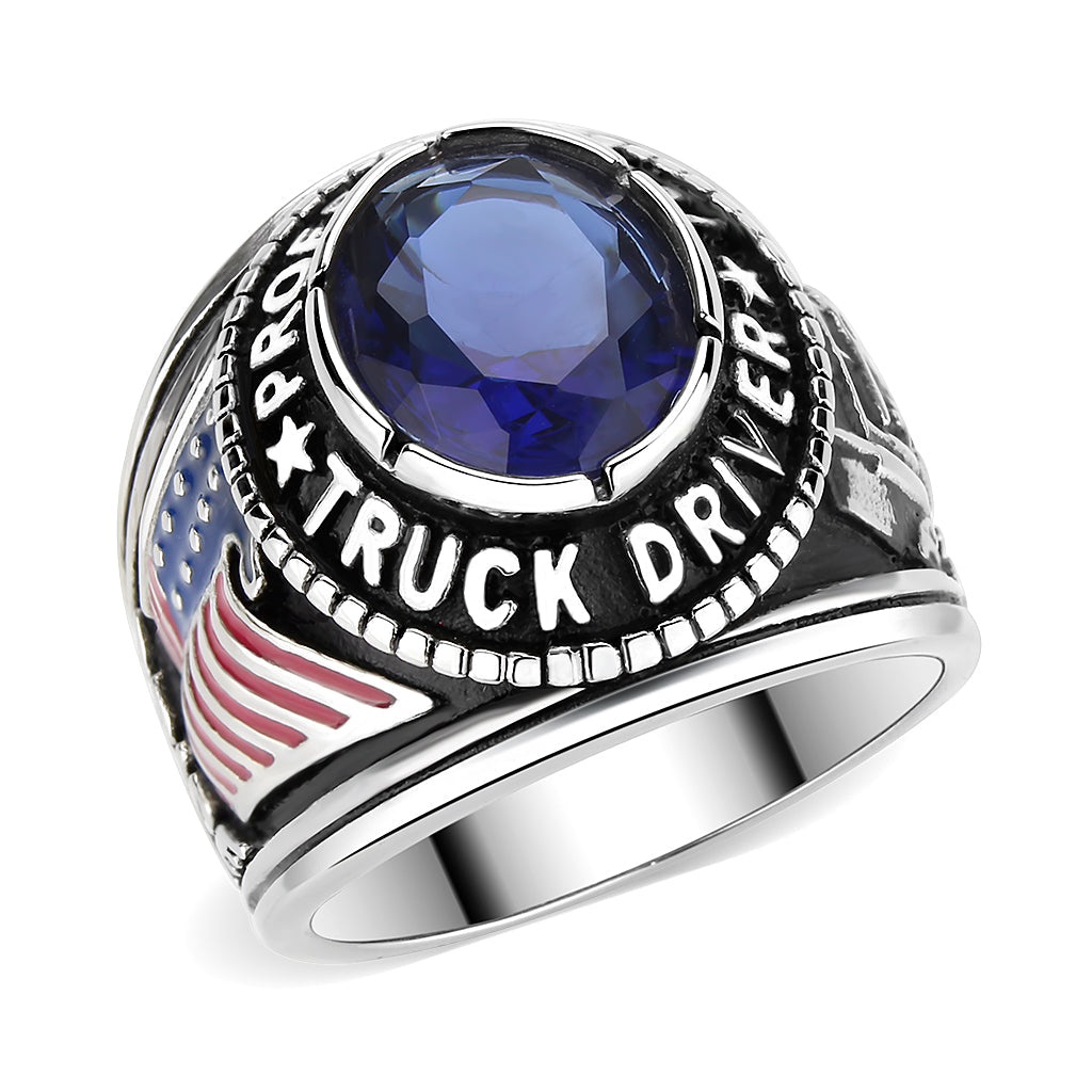 Professional Truck Driver Ring!!! Patriotic American Flag Presented Pr ...